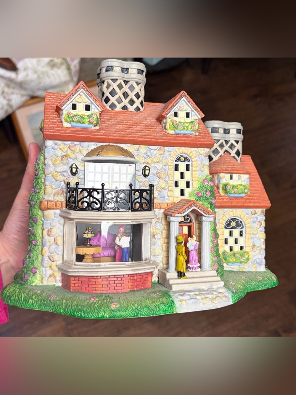 PartyLite Olde World Village #3 Bristol House Retired - Picture 13 of 16